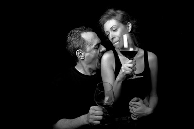 Foto ritratto professionale - amore relazione amante del vino